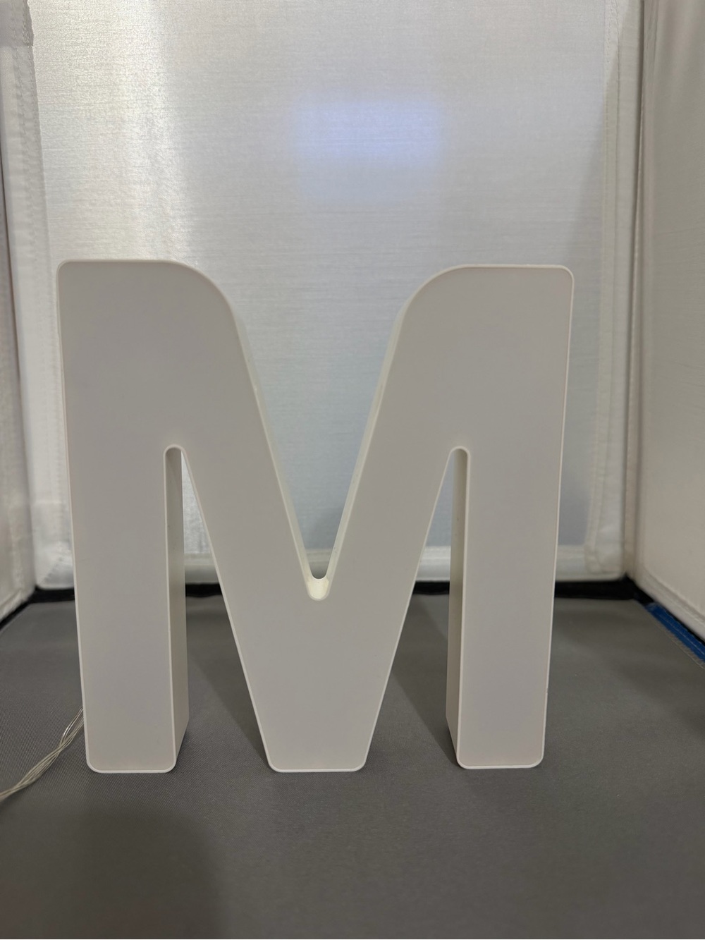 Large Illuminated Decorative Letter M - White USB